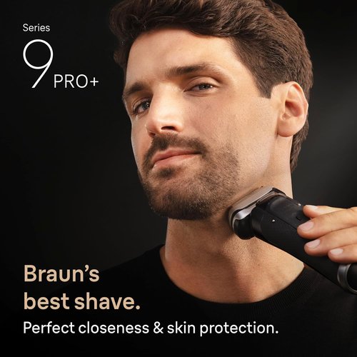 Braun Series 9 PRO+ Electric Shaver - Pro SensoAdapt Technology | 6-in-1 SmartCare Center, Black