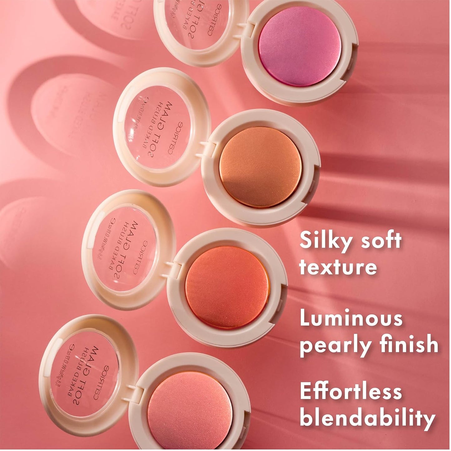 Catrice Soft Glam Baked Blush - Luminous, Lightweight Powder for Buildable Color | Vegan (010 | On Cloud Pink)
