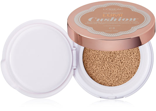 L'Oréal Paris True Match Lumi Cushion Foundation, C3 Creamy Natural, 0.51 oz.