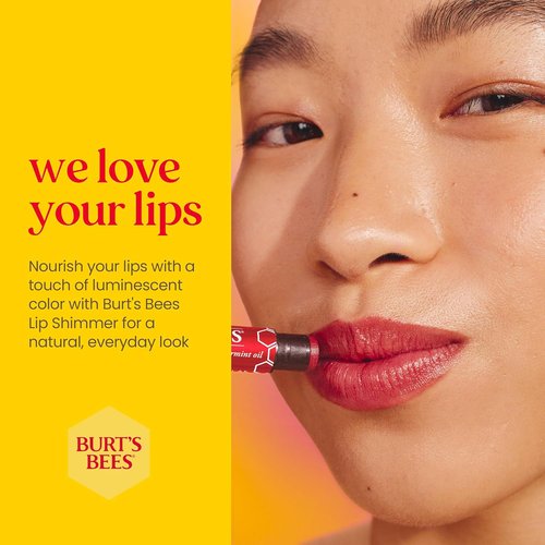 Burt's Bees Lip Shimmer - 100% Natural Moisturizing Cherry Flavor | 1 Tube