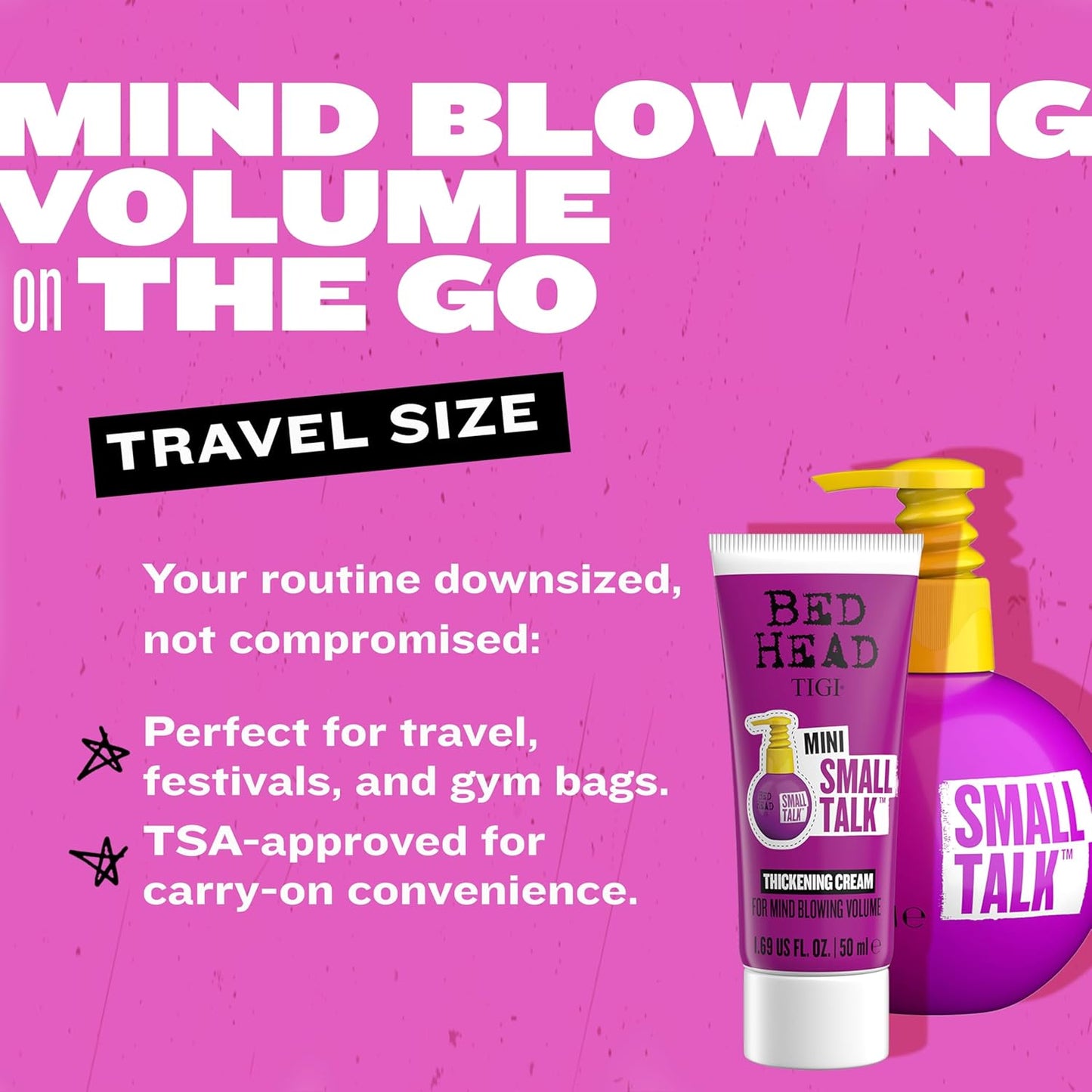 Bed Head by TIGI Thickening Cream - Travel Size Mini, 1.69 Fl Oz for Voluminous Hair
