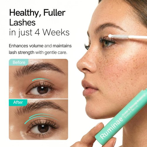 Korean Eyelash Growth Serum - Eyebrow Enhancer for Longer, Thicker Lashes | Biotin & Peptides | 0.3 fl oz (10 ml)