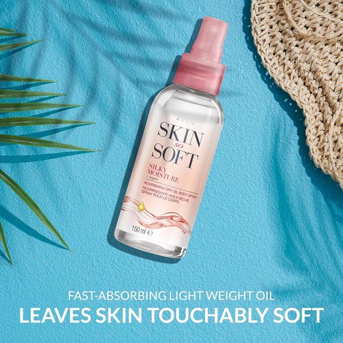 AVON Skin So Soft Argan Body Oil - Hydrating Dry Oil Spray for Glowing Skin | 150ML (2-Pack)