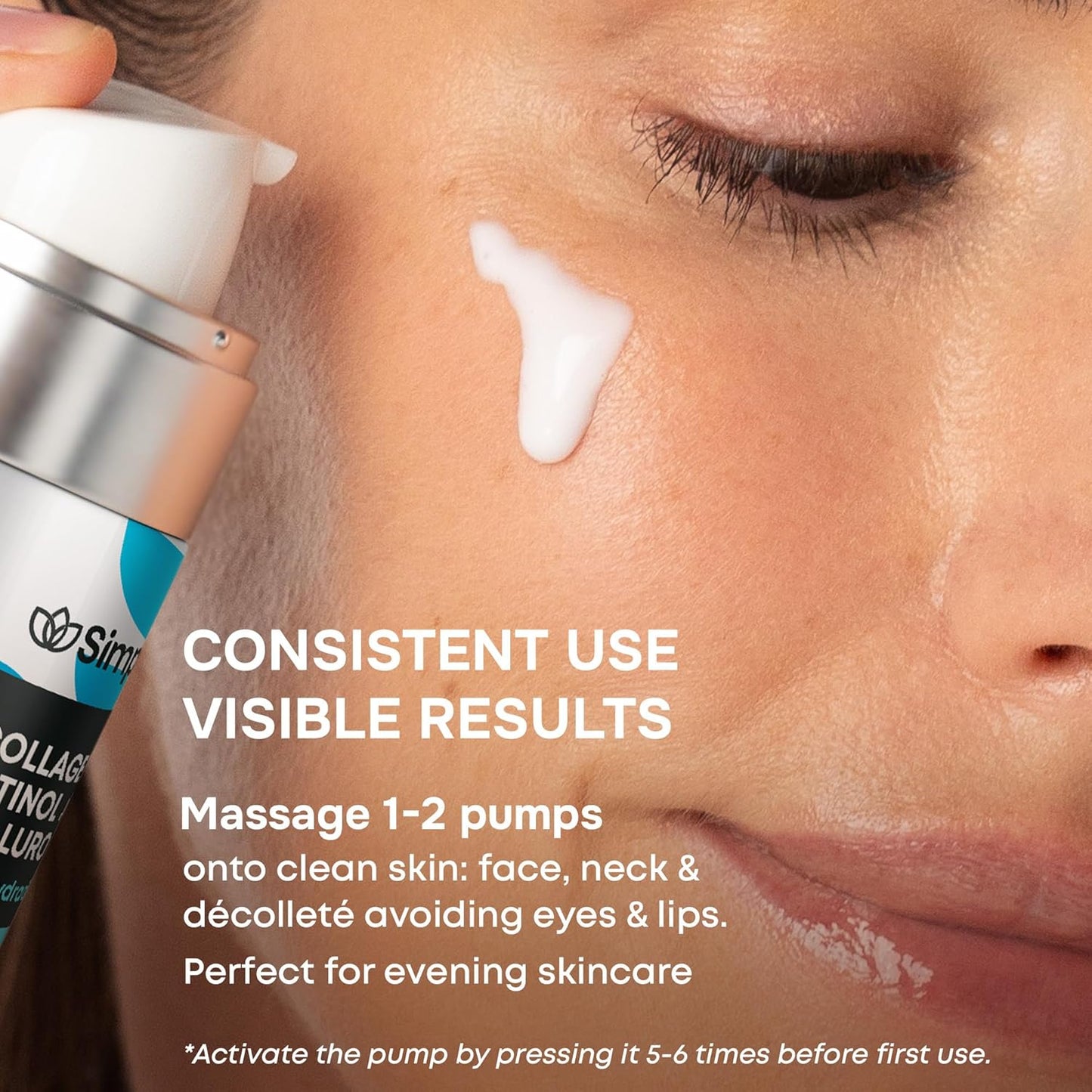 SimplyVital Collagen Serum - Anti-Aging Retinol & Hyaluronic Acid Moisturizer - Deep Hydration for Face & Neck, 1 fl. oz