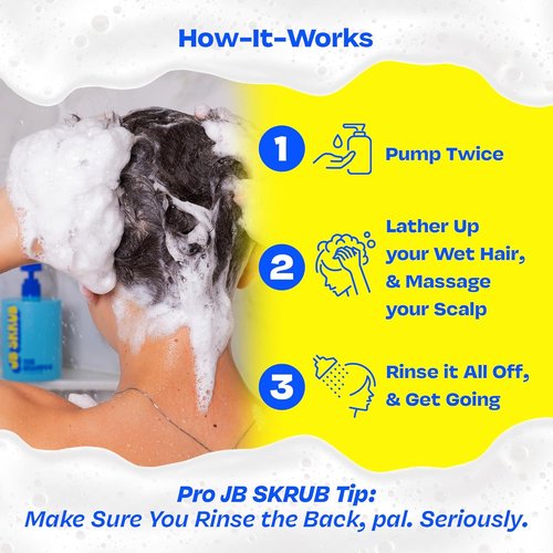 JB SKRUB Boys Shampoo - Aloe Vera & Green Tea for Healthy Hair & Scalp | Sulfate-Free, 14 oz.