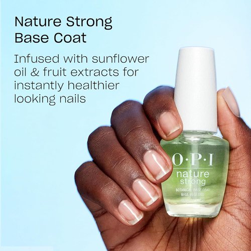 OPI Nature Strong 3-Step Nail Care System - Botanical Base Coat, Top Coat & Vibrant Colors | Eco-Friendly, Vegan & Cruelty-Free