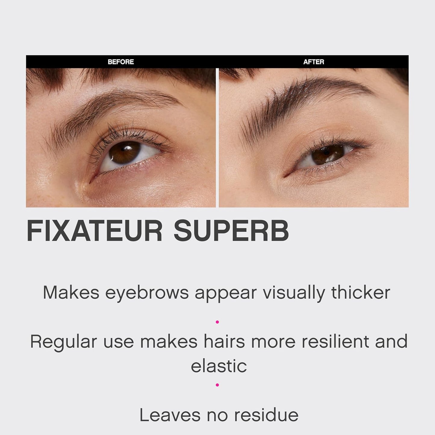 Vivienne Sabó Brow Gel - Clear Formula for All-Day Hold & Smudge Resistance | Precision Brush, 0.2 fl oz