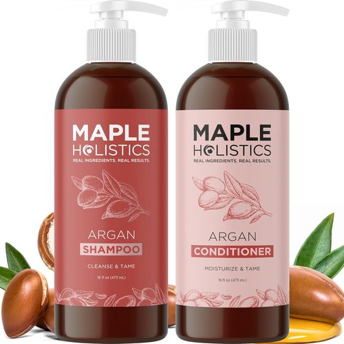 **Regine Switzerland Argan Oil Shampoo & Conditioner Set - Moisturizing, Paraben & Sulfate Free for Dry Hair**