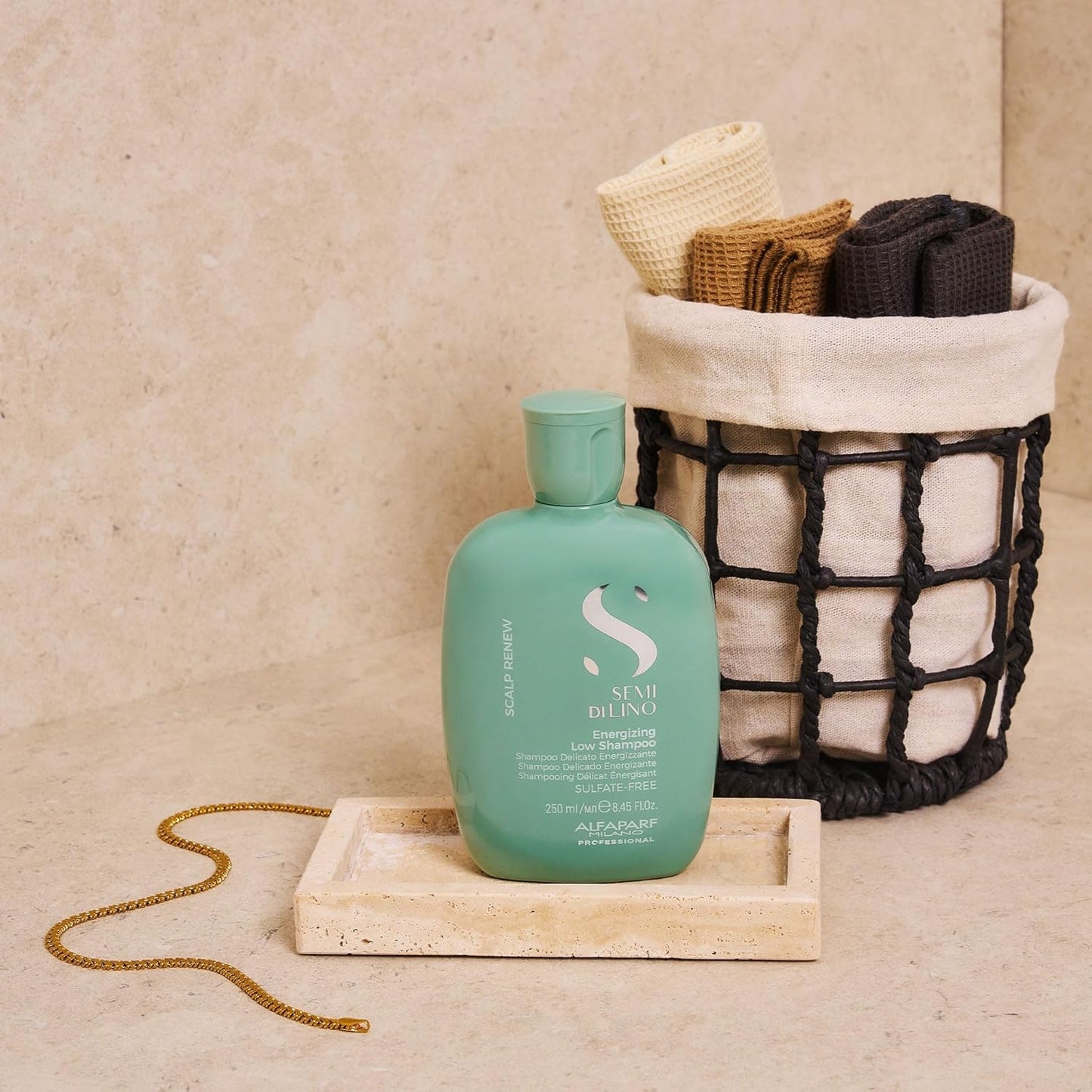 Alfaparf Milano Semi Di Lino Scalp Renew Low Shampoo - Sulfate-Free Formula for Thinning Hair - Professional Salon Quality