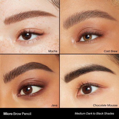 Morphe Micro Dual Eyebrow Pencil - Ultra-Precise Dual-Ended Brow Tool - Long-Lasting, Richly Pigmented - Java (0.003 oz)