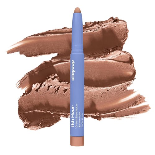 ALLEYOOP 11th Hour Waterproof Cream Eyeshadow Stick - Long-Lasting, Smudge-Proof Matte Eye Shadow & Eyeliner, Chestnut Matte
