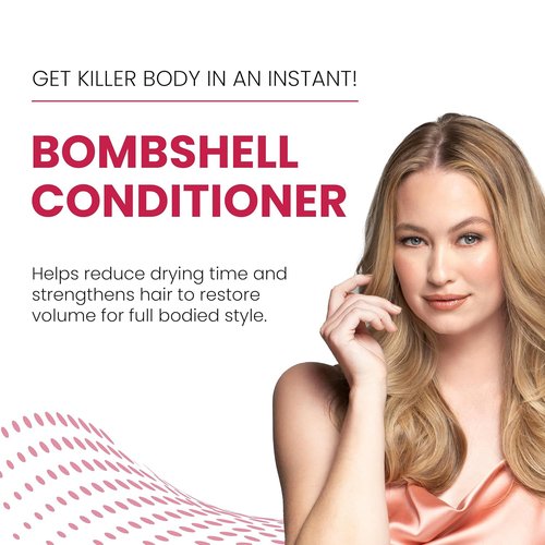 ALOXXI Bombshell Conditioner - Reduces Drying Time, Adds Volume & Hydration | Paraben & Sulfate Free, 8 Oz