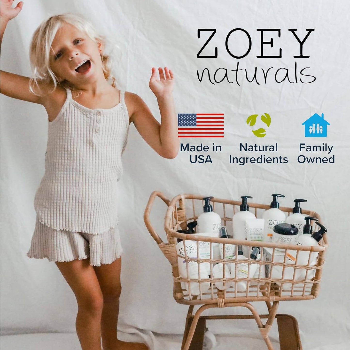 Zoey Naturals Lavender Moisturizing Lotion for Babies - Hypoallergenic & Gentle Formula - 17 fl oz