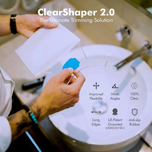 Aberlite ClearShaper 3.0 - Premium Beard Shaper Kit with Two Barber Pencils - 100% Clear Stencil Guide