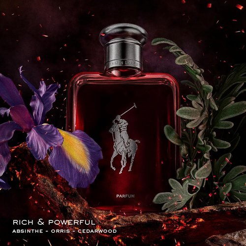 Ralph Lauren Fragrances - Polo Red Parfum - Intense Men's Cologne with Absinthe, Cedarwood & Musk