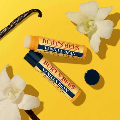 Burt's Bees Lip Balm - Vanilla Bean | Natural Moisturizer with Beeswax, 2 Tubes, 0.15 oz Each