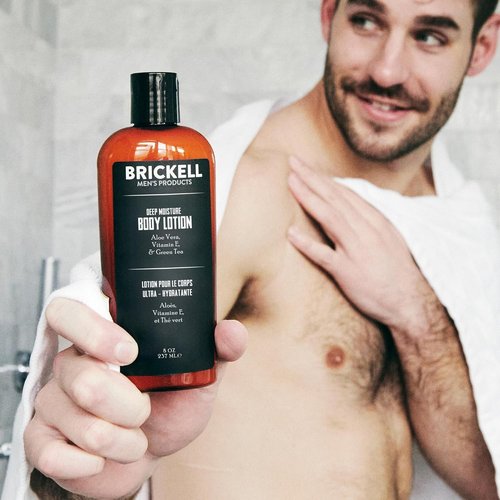 Brickell Men's Deep Moisture Body Lotion - Natural & Organic Hydration for Dry Skin, 8 Oz