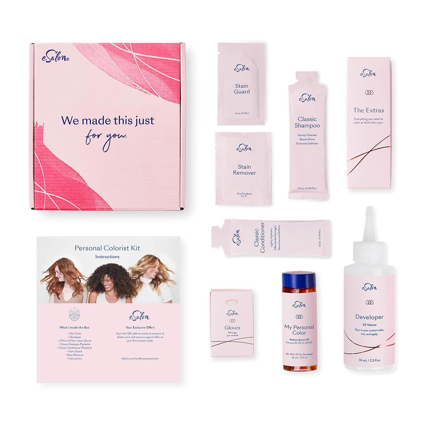 eSalon Permanent Hair Color Kit - Professional Ammonia-Free Dye for 100% Gray Coverage | Lightest Blonde 10N