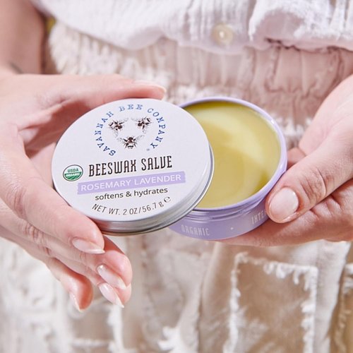 Savannah Bee Company Beeswax Salve - Deep Moisturizing Hand Cream - Rosemary Lavender - 2 Oz