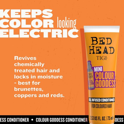 Bed Head by TIGI Colour Goddess Conditioner - Oil Infused Formula for Color Treated Hair | Travel Mini, 2.53 fl oz