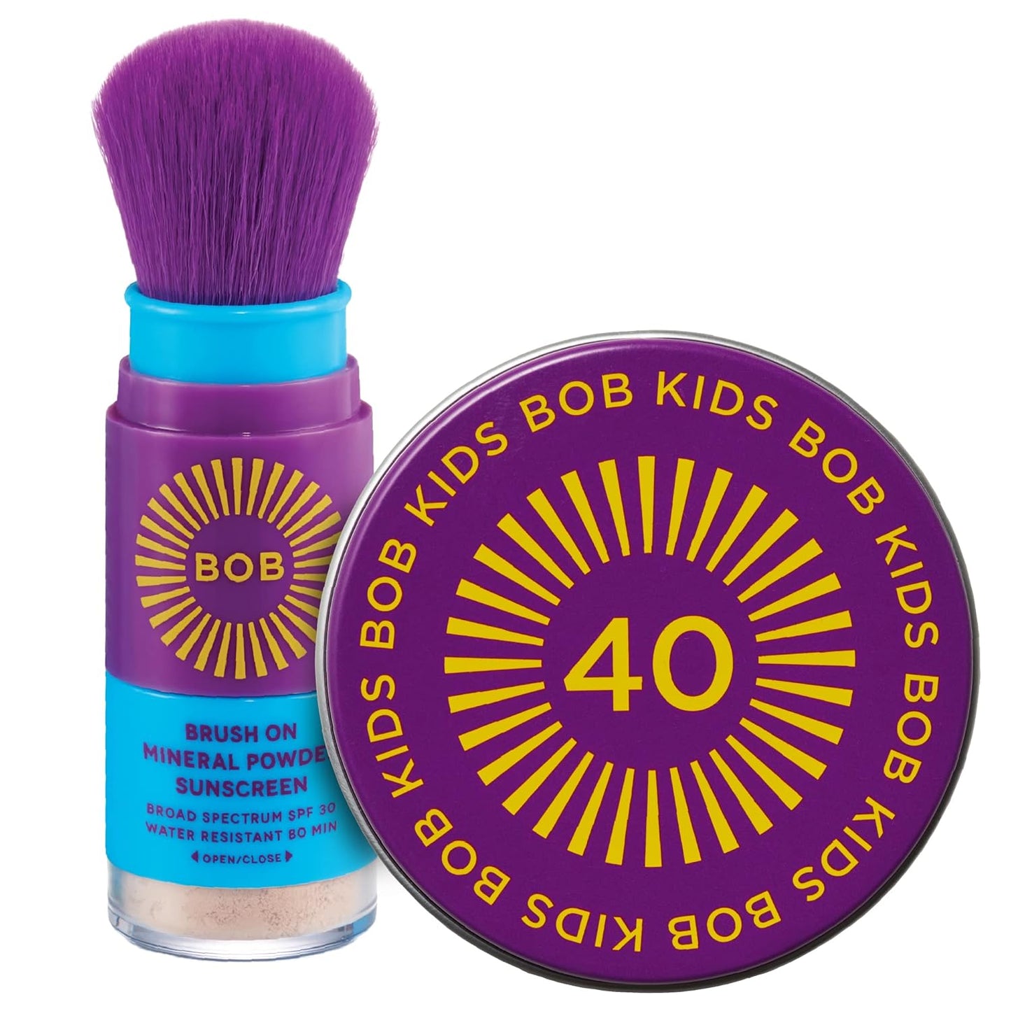 BOB KIDS SPF 30 Mineral Powder Sunscreen & SPF 40 Sun Protection Balm - Broad Spectrum, Water Resistant