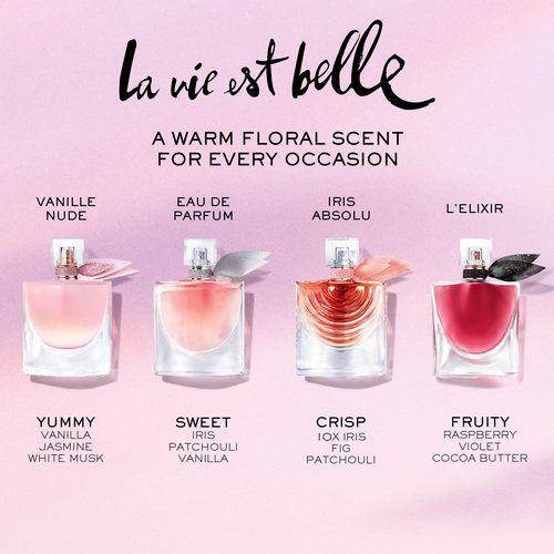 Lancôme La Vie Est Belle La Vie Vanille Nude Eau de Parfum - Long Lasting Fragrance with Notes of Solar Jasmine, Glazed Bourbon Vanilla, White Musk - Floral & Sweet Women's Perfume 3.4 Fl Oz.