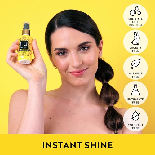 Lu by LatinUs Beauty Hair Serum - Ready to Shine with Silky Finish & Heat Protection | Infused with Argan, Moringa & Hemp Oils | 3 oz