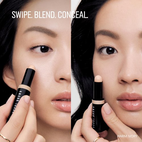 Bobbi Brown Skin Concealer Stick | Long-Lasting Cream Concealer for Dark Circles & Discoloration | 12-Hour Wear, 0.11 Ounce, Warm Ivory