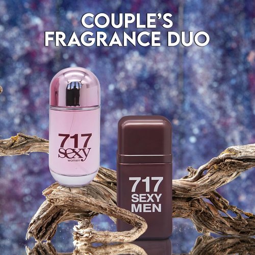 AFLUXE 717 Sexy Couple Set Perfume - Amber Floral & Bourbon Vanilla Eau De Parfum, 100ml Elegant Gift