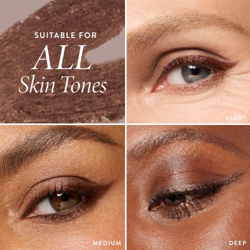 LAURA GELLER Laura’s 3 E’s Eyeliner, Eyelash & Eyebrow Kit for Mature Skin | Medium Brown | Kajal Longwear Eyeliner, Kajal Longwear Mascara & Bravo Brows Soft Pencil + Brush