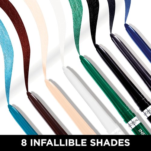 L'Oreal Paris Infallible Grip Gel Eyeliner Pencil - Waterproof, Smudge-Resistant, 36HR Wear | Blue Jersey, 0.01 Oz