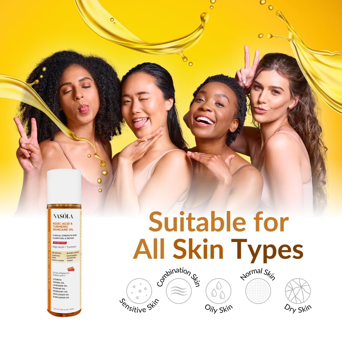 Nasola Kojic Acid Turmeric Skincare Bio Pure Oil