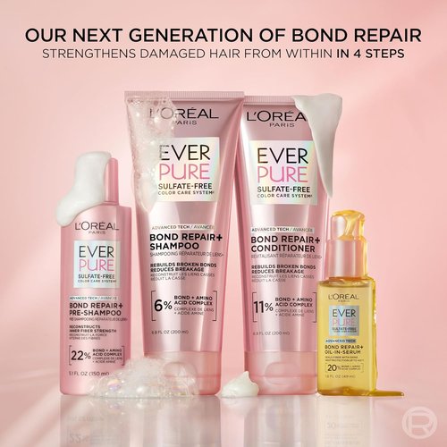 L'Oreal Paris Bond Repair+ Shampoo - Sulfate Free Hair Repair with Amino Acid Complex | 23 Fl Oz