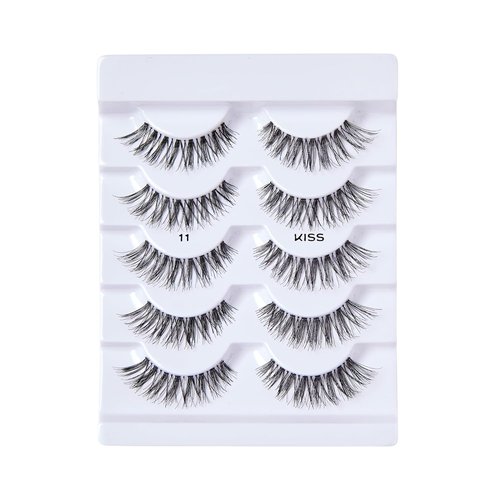 KISS So Wispy False Eyelashes - 12mm Reusable Lash Clusters | Includes 5 Easy-to-Apply Pairs