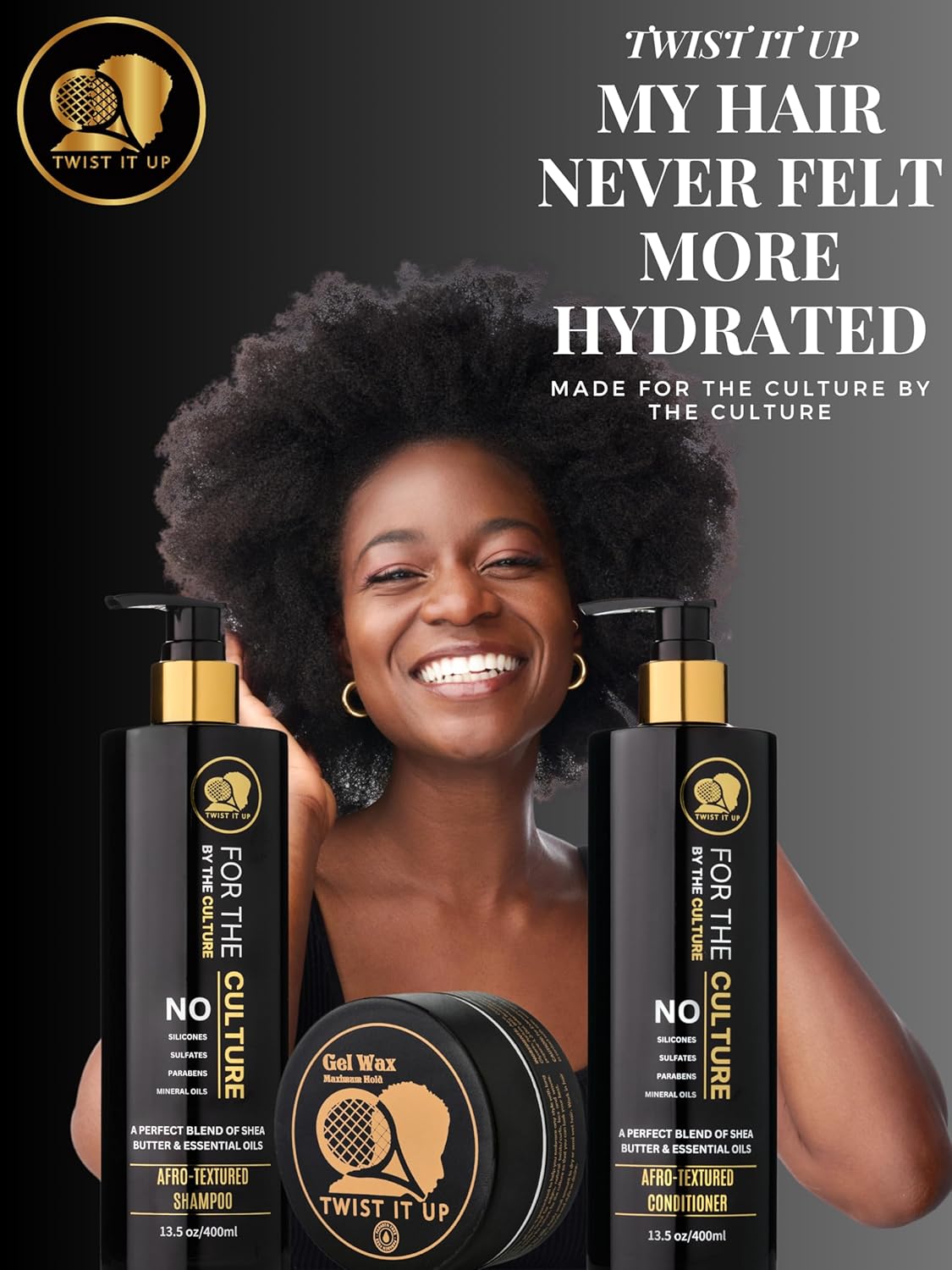 Twist It Up Hair Conditioner - Sulfate-Free Formula with 20 Natural Ingredients for Curly Hair | 13.5 Fl Oz