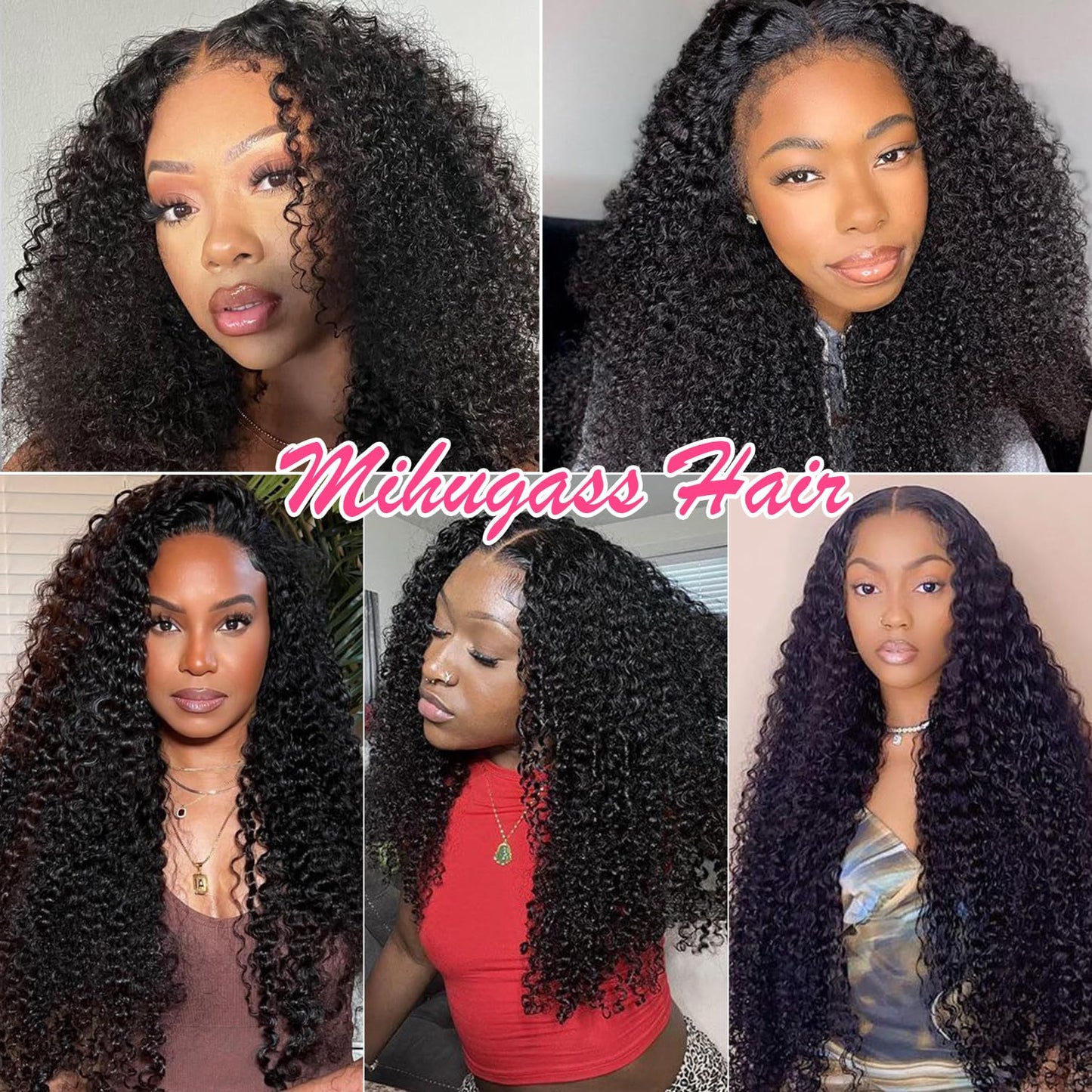 Mihugass Curly Clip in Extension Human Hair 3C 4A Kinky Curly Clip Ins Full Head for Women Brazilian Remy Human Hair Natural Color 8 Pcs with 18 Clips 120g/Set (12 inch)