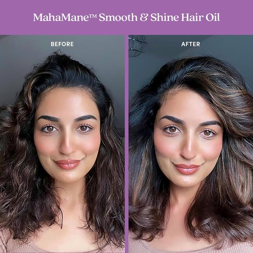 Fable and Mane MahaMane Smooth & Shine Hair Serum - Protective Oil Treatment for Dry Hair | 1.8 FL Oz