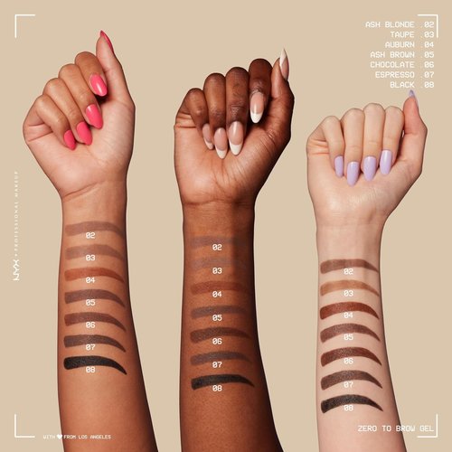 NYX PROFESSIONAL MAKEUP Zero To Brow Eyebrow Gel - Longwear Formula in Chocolate Shade