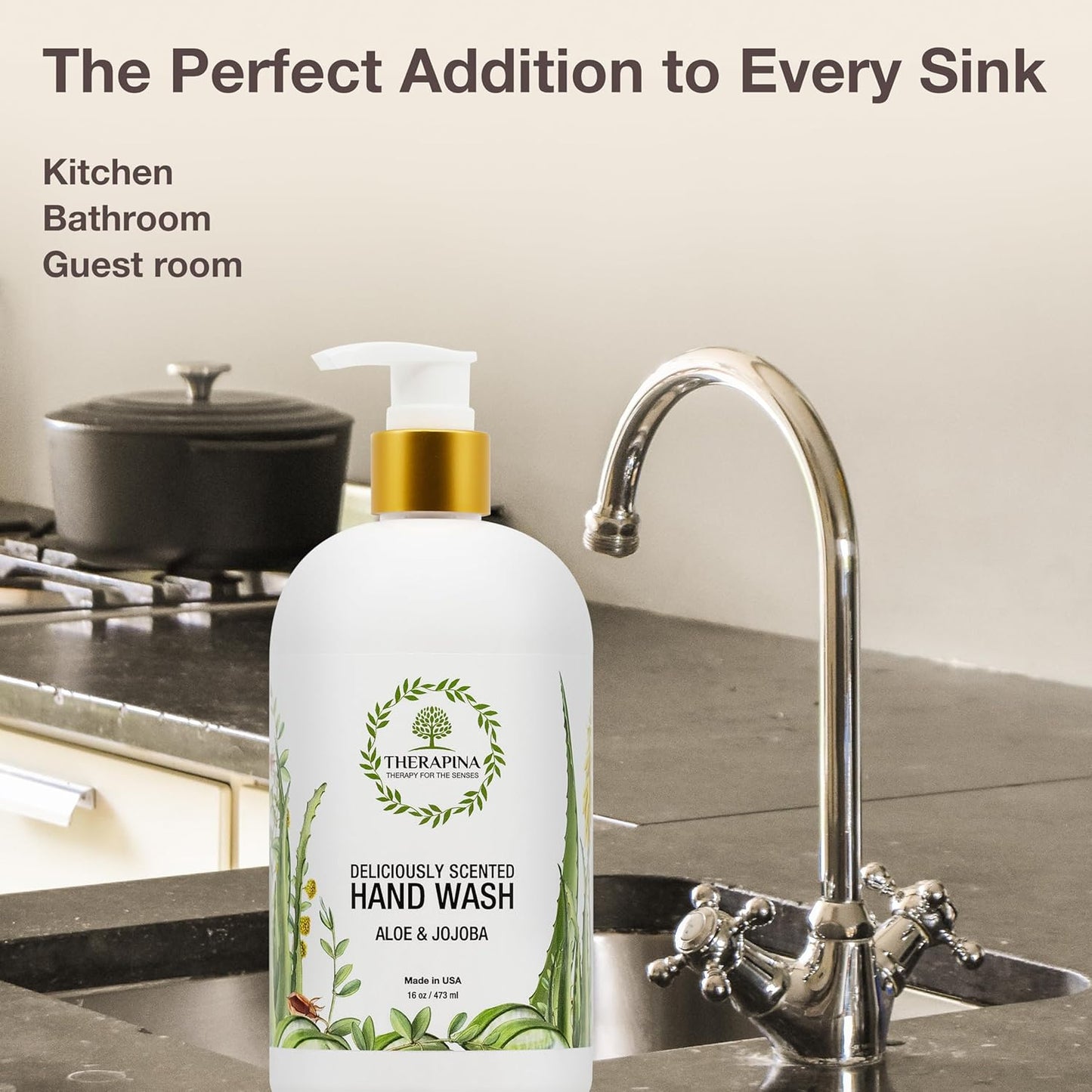 Skiennix Aromatherapy Luxury Liquid Hand Soap - Vegan & Moisturizing with Aloe Vera & Botanical Oils | 16 Oz.