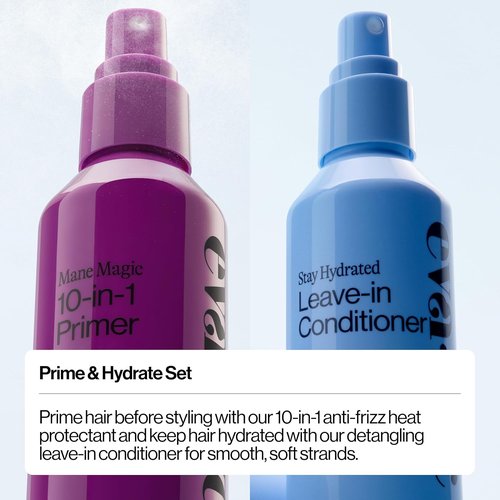 Eva NYC Prime and Hydrate Gift Set - 10-in-1 Heat Protectant Spray & Hydrating Conditioner - 10 fl oz - 2 Pack