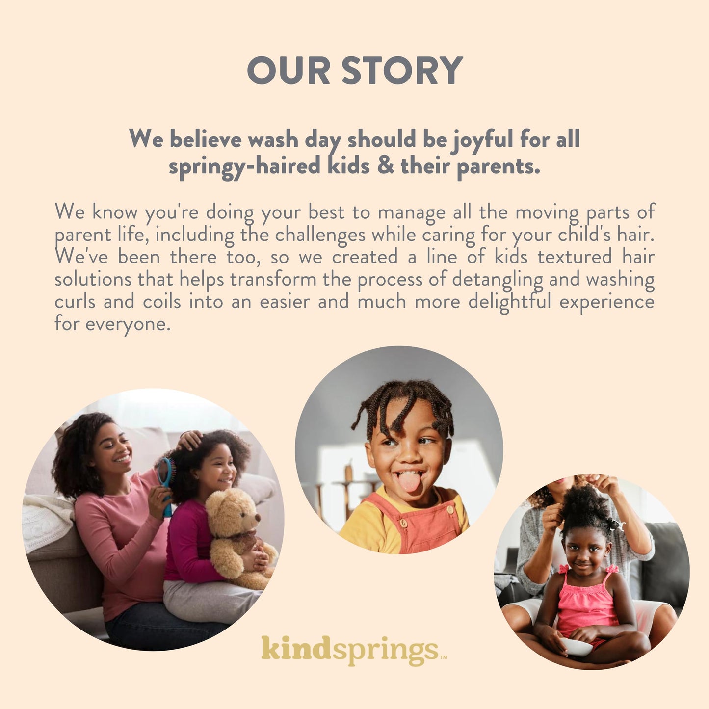 kindsprings Shampoo For Kids, Ultra-Hydrating Gentle Cleanser For Curly and Coily Hair. Superfruit Hydrate and Restore Shampoo. No Paraben. Sulfate-Free 12 Fl Oz