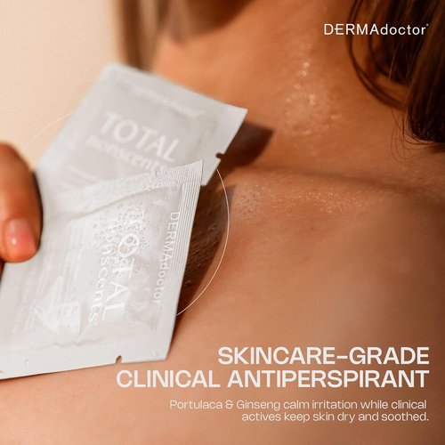 DERMAdoctor Deodorant Wipes - Refreshing Antiperspirant Wipes for Hyperhidrosis | 30 Individually Wrapped Wipes