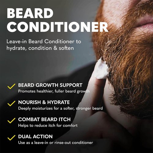 Beard Club Beard Wash & Conditioner Set - Hydrating Facial Hair Shampoo & Leave-In Conditioner for Men