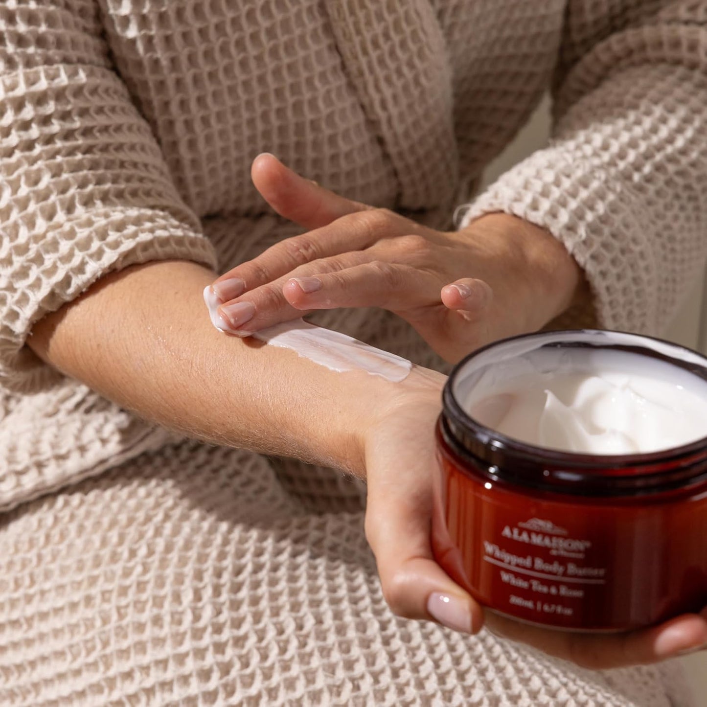 A LA MAISON Whipped Body Butter - Ultra-Rich Shea Moisturizer with Argan & Jojoba Oils - 6.7 oz Amber Collection