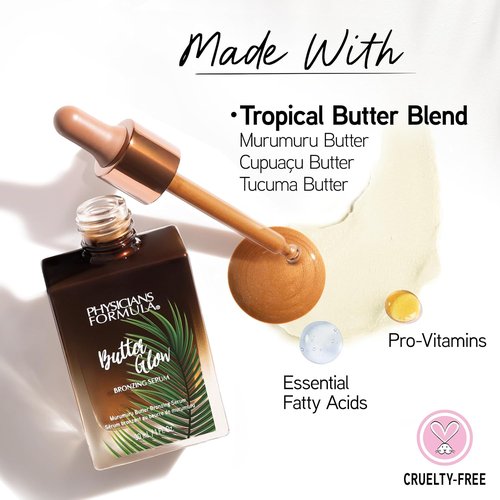 Physicians Formula Butter Glow Bronzing Serum - Nourishing Bronzing Drops for Radiant Sunkissed Skin