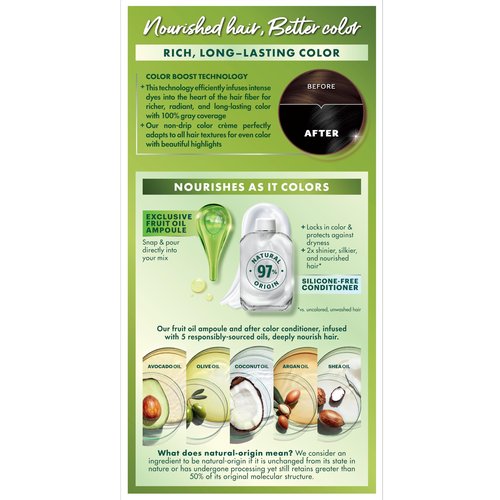 Garnier Nutrisse Ultra Crème Hair Color, Permanent Hair Dye with 100% Gray Coverage, Vegan & Cruelty-Free, 10 Black (Licorice), 1 Count