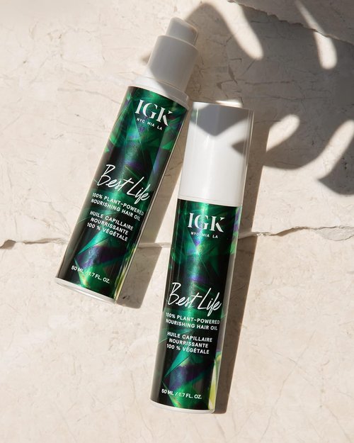 IGK Best Life Nourishing Hair Oil - 100% Plant Powered | Smooth, Soften & Heat Protectant | Vegan & Cruelty Free