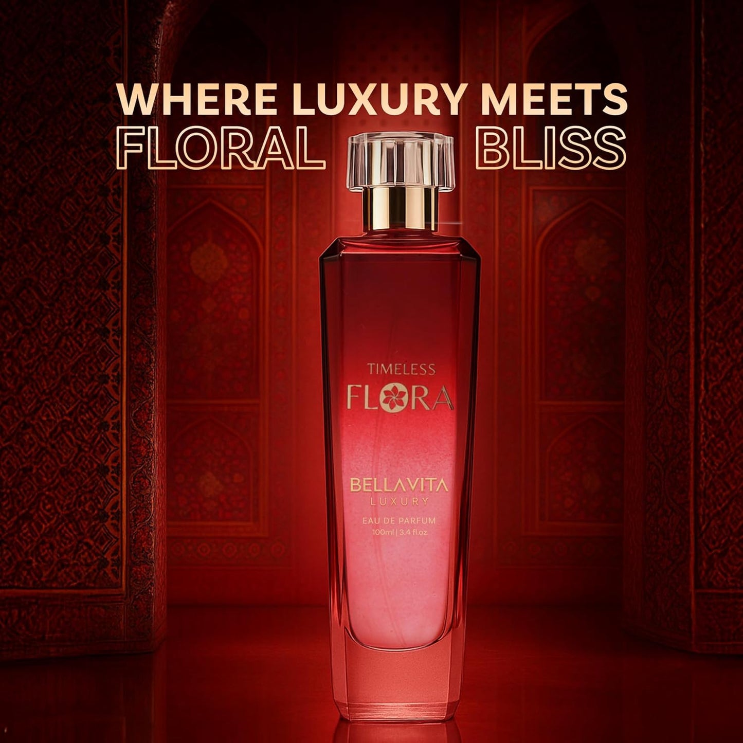 Bella Vita Luxury Timeless Flora Women's Fragrance - EDP Perfume with Floral Notes | 100 ml | Gift for Her