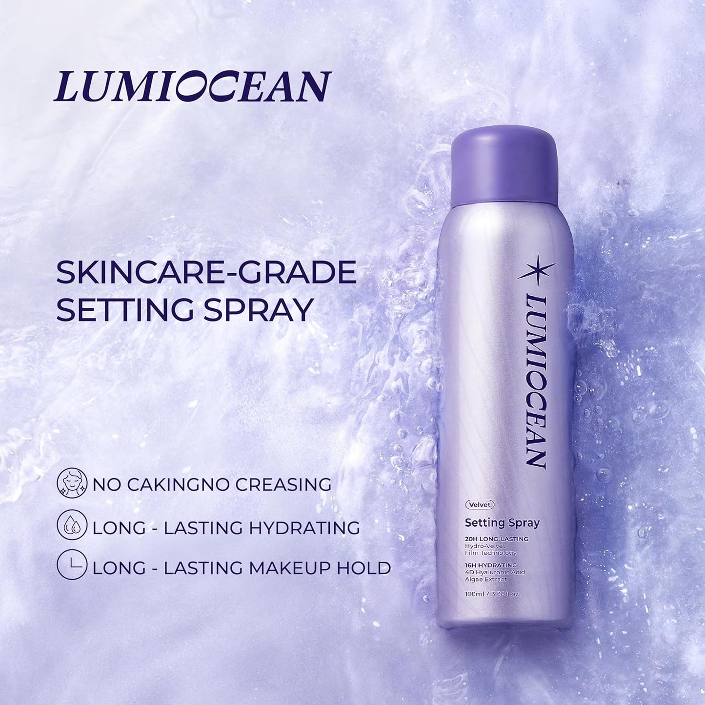 Skiennix Setting Spray - Long-Lasting Makeup Mist with Moisturizing & Soothing Formula | 3.38 Oz