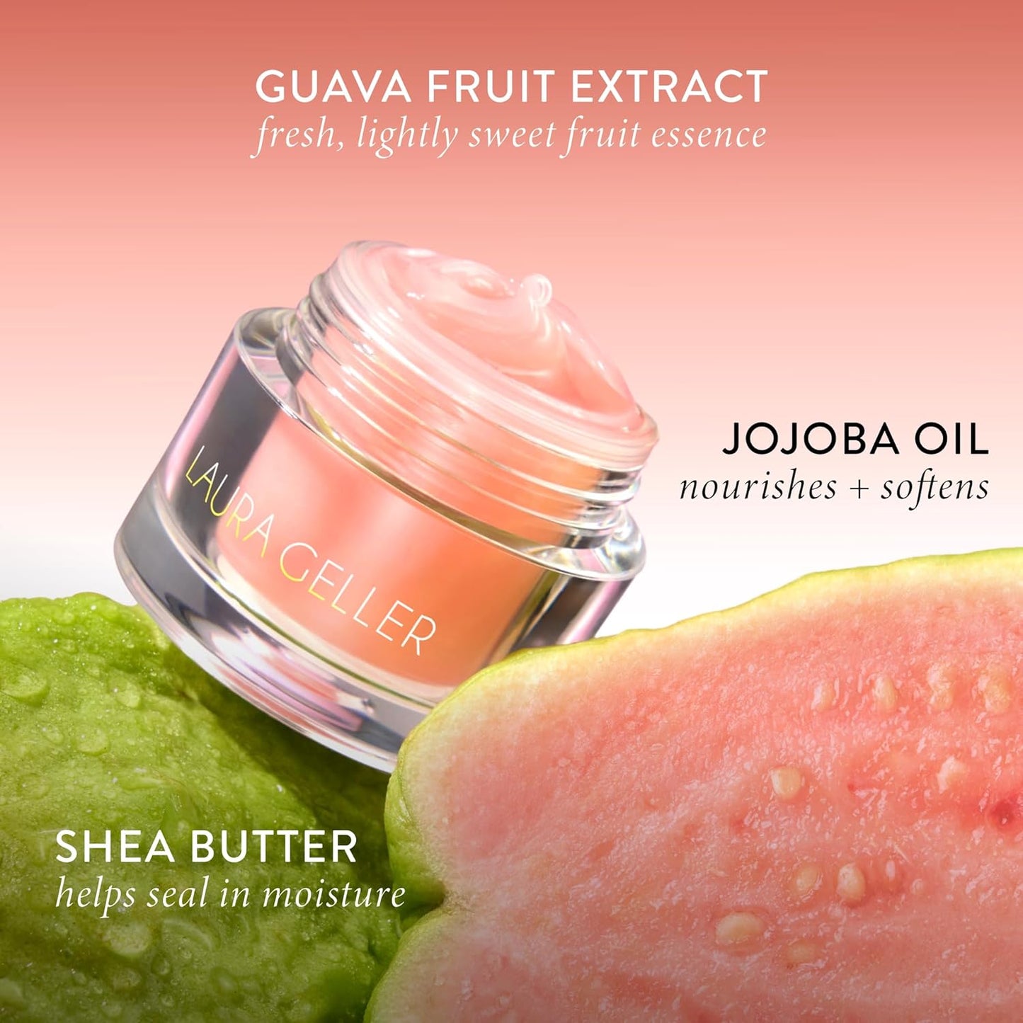 LAURA GELLER NEW YORK Hydrating Lip Mask - Deep Moisture Treatment for Dry Lips with Jojoba Oil & Shea Butter - Guava